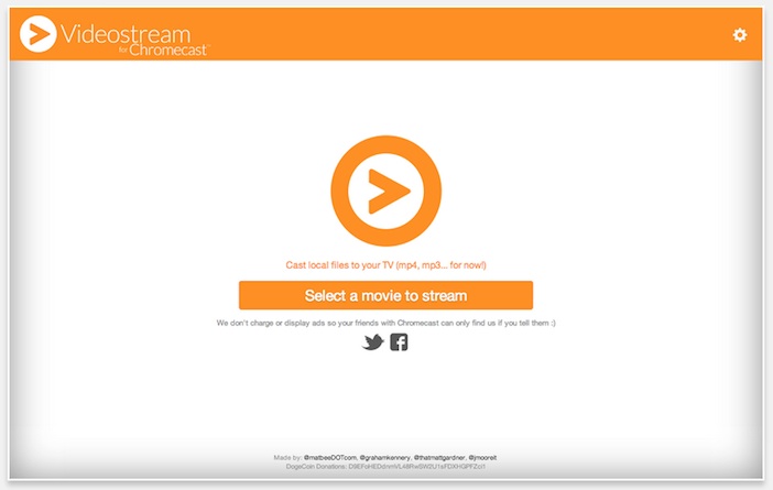 Videostream for Google Chromecast