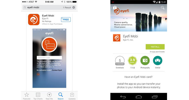 Eyefi Mobi App - iOS and Andriod