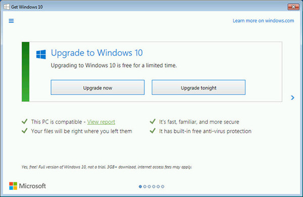 Windows 10 Upgrade tonight