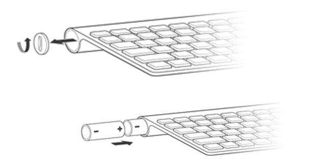 change the iMac keyboard batteries